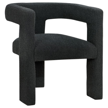 Pamela Boucle Upholstered Accent Side Chair Black