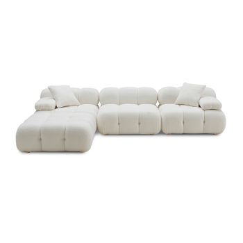 Mila Cream Vegan 4-Piece Modular Sectional