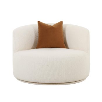 Lucía Cream Boucle Swivel Chair