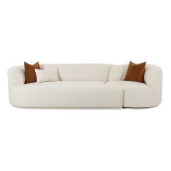 Lucía Cream Boucle 2-Piece Modular Sofa