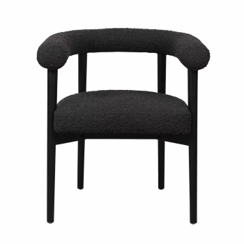 Ashley Black Performance Boucle Dining Chair