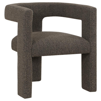Pamela Boucle Upholstered Accent Side Chair Chocolate Brown