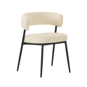 Monse Cream Performance Vegan Leather Dining Chair