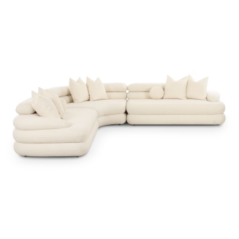 Victoria Cream Boucle Modular Curved Sectional