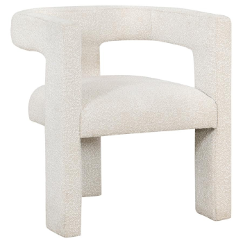 Pamela Boucle Upholstered Accent Side Chair White