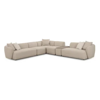 Dylvie Cream 6-Piece Large Sectional