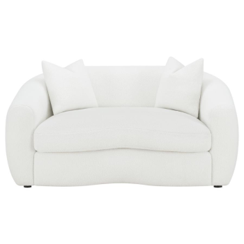 Mariana Faux Sheepskin Upholstered Loveseat Natural