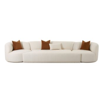 Lucía Cream Boucle 3-Piece Modular Sofa