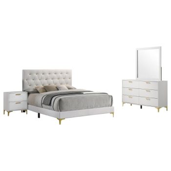 Dall 4-piece Eastern King Bedroom Set White
