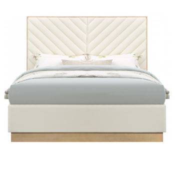 Casy Vegan Leather Upholstered  Queen Bed