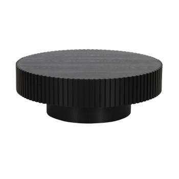 Modern Black Ash Large Round Coffee Table