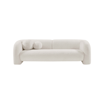 Boucle Fabric Upholstered Sofa