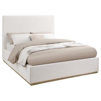 Tokio Upholstered EASTERN KING Panel Bed Cream