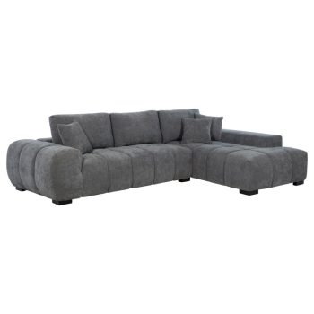 Olivia Sectional Chaise Sofa Charcoal Grey
