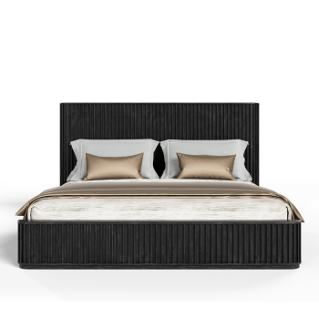 Modern Black Magnolia king Bed