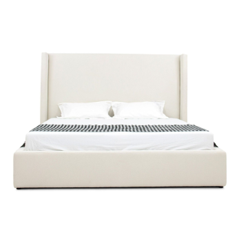 LAU Modern Beige Fabric King Bed