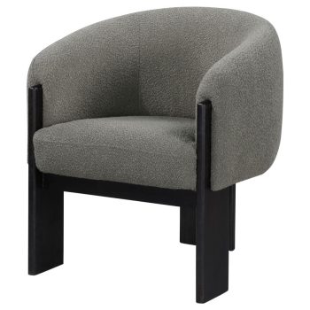 Giulia Upholstered Barrel Back Accent Chair Grey