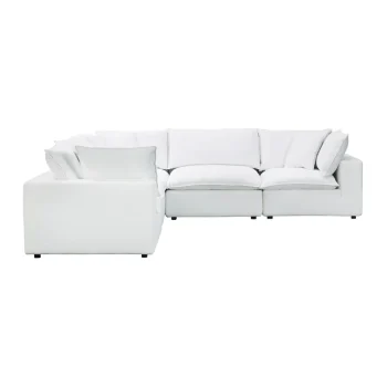 Dali 5-Piece Performance Fabric Modular L-Sectional Pearl