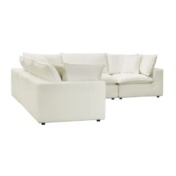 Dali 5-Piece Performance Fabric Modular L-Sectional Natural