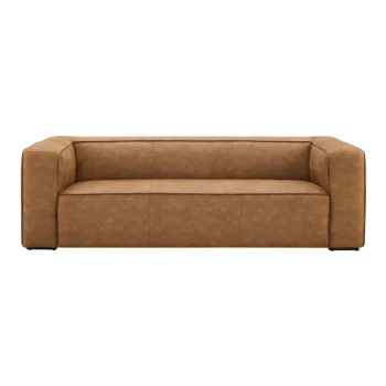 Aura Brown Leather Sofa
