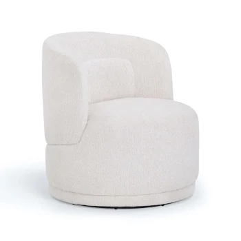 Zassa Textured Fabric Swivel Accent Chair