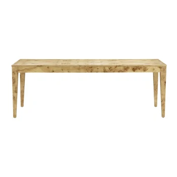 Leansyss 90" Natural Burl Rectangular Dining Table