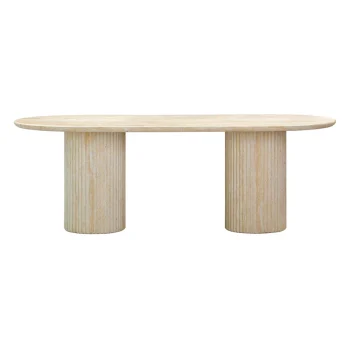 Ruth 86" Concrete Patterned Oval Dining Table