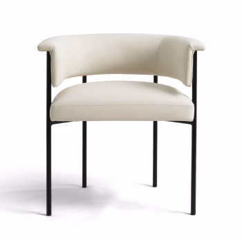 Cream Performance Vegan Leather Dining Chair