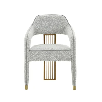 Odalys Performance Boucle Dining Chair Grey