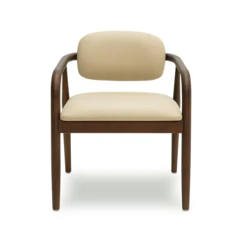 Betty Taupe Vegan Leather Dining Chair Regular