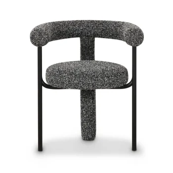 Lynn Black Performance Boucle Dining Chair