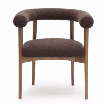 Ashley Chocolate Brown Performance Boucle Dining Chair