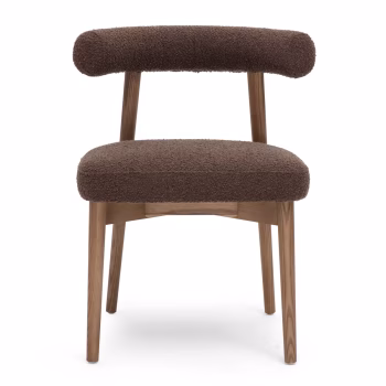 Chocolate Brown Performance Boucle Side Chair