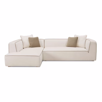 Cream Linen LAF Sectional