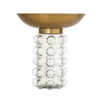 Glass and Brass Side Table