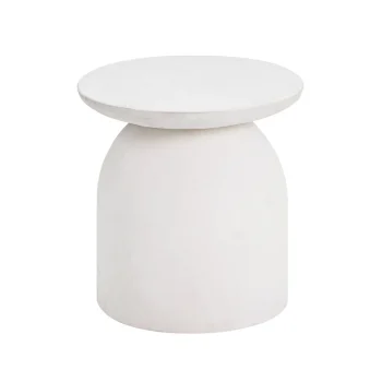 Cloe White Indoor / Outdoor Concrete Side Table