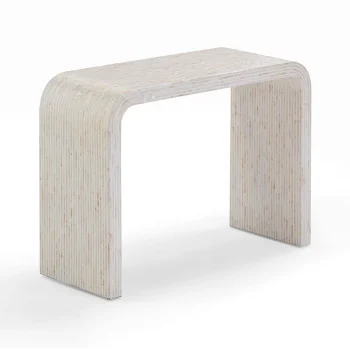 Hillary  43" Cream Capiz Shell Console Table