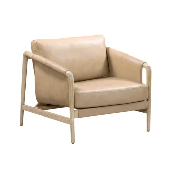 Zama Genuine Leather Accent Chair