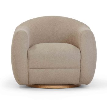 Yuly Taupe Boucle Swivel Chair