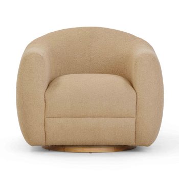 Yuly Honey Boucle Swivel Chair