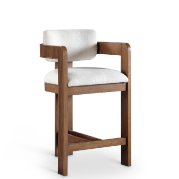Sacha Linen Textured Counter Stool