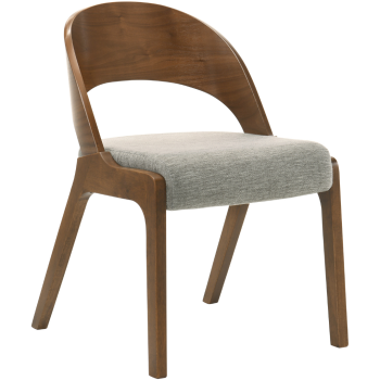 Della Linen Textured Fabric Upholstered Dining Chair