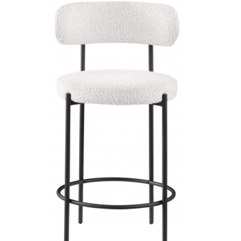 Vayton Boucle Fabric Upholstered Bar / Counter Stools .set of two