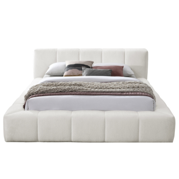 Carlin Chenille Fabric Upholstered Bed Queen