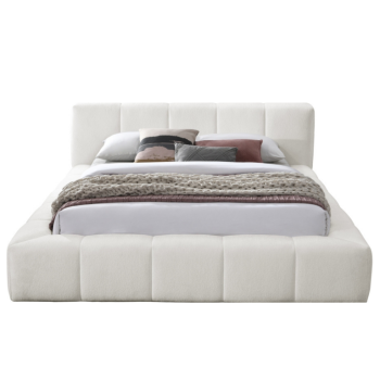 Carlin Chenille Fabric Upholstered King bed