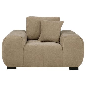 Olivia Upholstered Track Arm Accent Chair Camel
