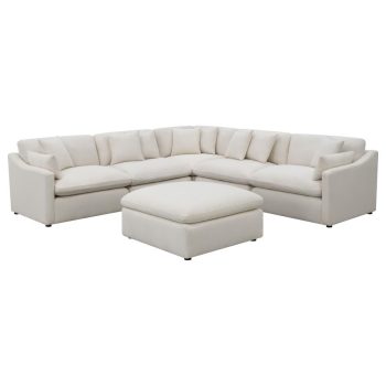 Jonhson 6-piece Upholstered Modular Sectional Sofa Ivory