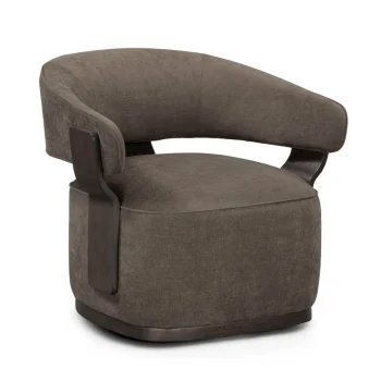 Adison Linen Chenille Swivel Accent Chair