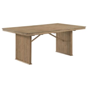 Alina 89-inch Extension Dining Table Distressed Light Brown