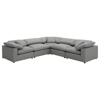 Leigh 5-piece Boucle Upholstered Modular Sectional Grey